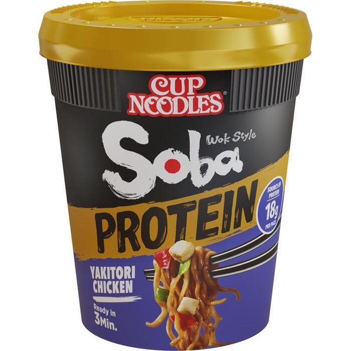 Nissin Soba cup noodle protein yakitori chicken (Kuipje, 90g)