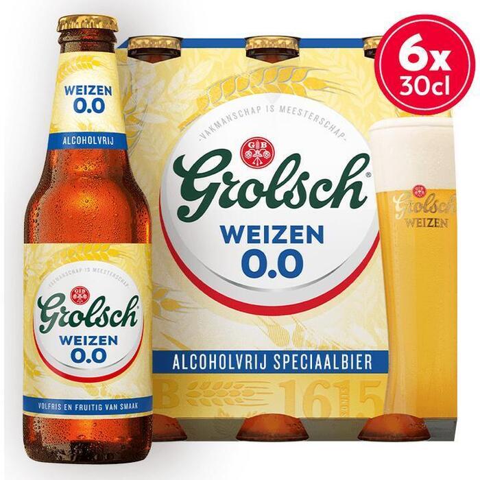 Grolsch Weizen 0.0% bier fles 6 x 30 cl (Set, 1.8L)