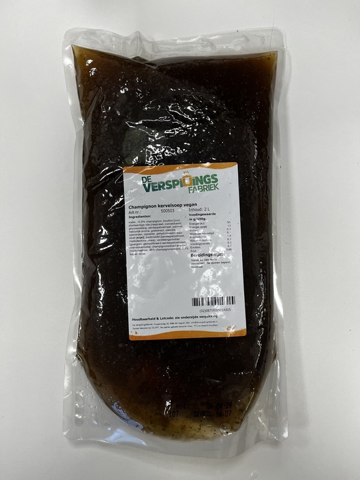 Champignon kervelsoep vegan (2L)