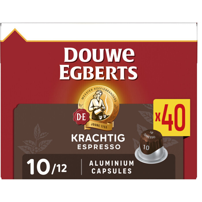 DOUWE EGBERTS KOFFIE CAPSULES ESPRESSO KRACHTIG UTZ 208G 40ST BOX (40 × 5.2g)