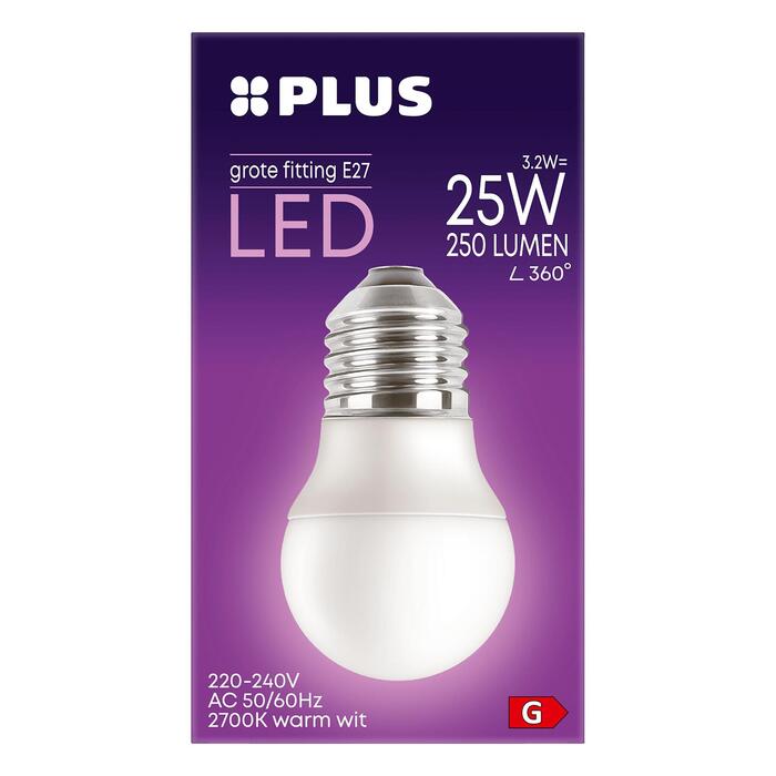 Lamp LED 25W Kogel grote fitting mat