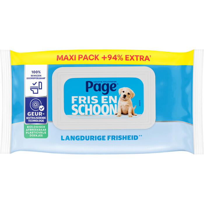 Page Compleet Schoon Vochtig Toiletpapier Maxi