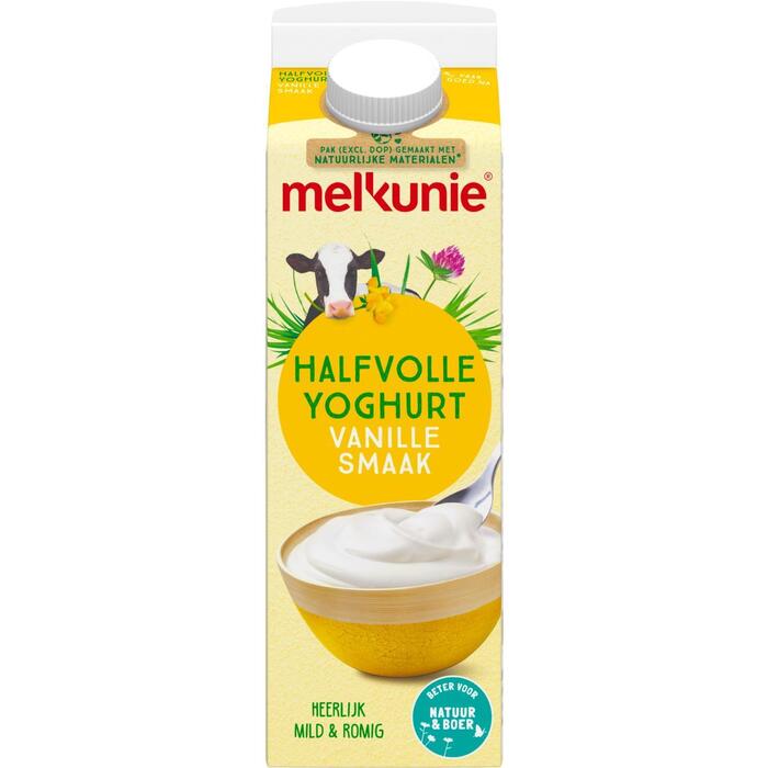 Vanille yoghurt  halfvol (pak, 1L)