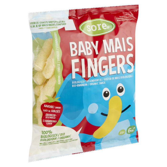 Sore Baby Maisfingers aardbei (35g)