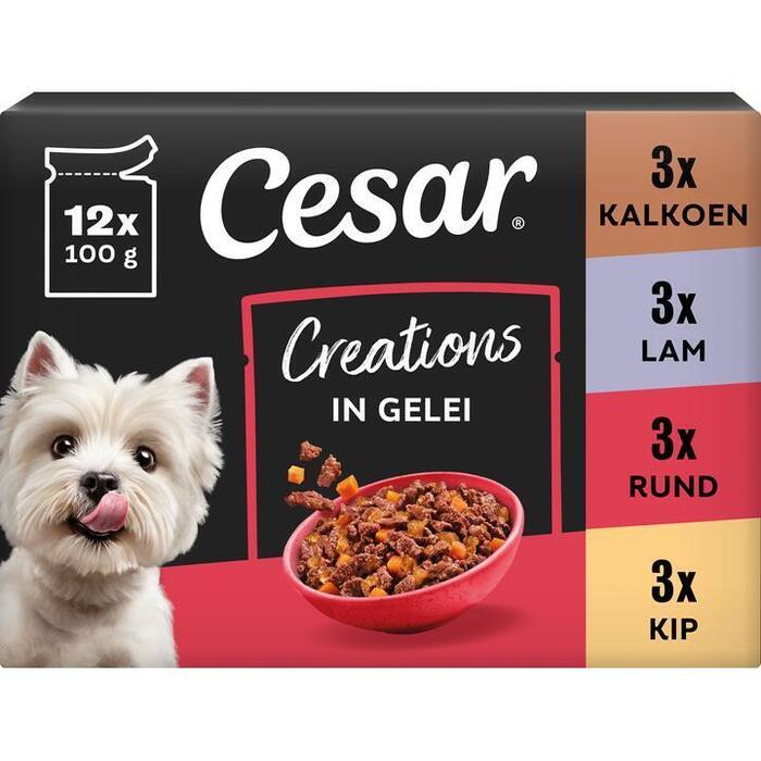 Cesar Maaltijdkuipje - Selectie in gelei - Hondenvoer - 12 x 100 g (12 × 100g)