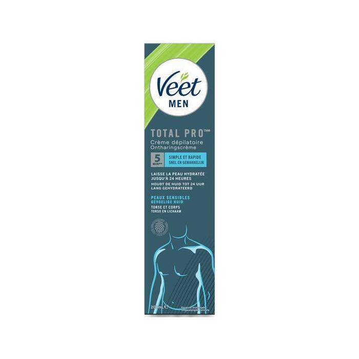 Veet Men Ontharingscrème Gevoelige Huid Torso en Lichaam 200 ml (200ml)