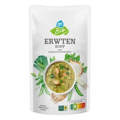AH Biologisch Erwtensoep in zak (0.57L)