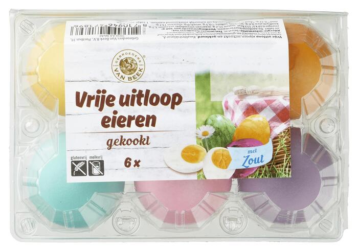 Vrije uitloopeieren gekleurd (blister)