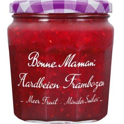 Bonne Maman Meer fruit minder suiker aardbei framboo (335g)