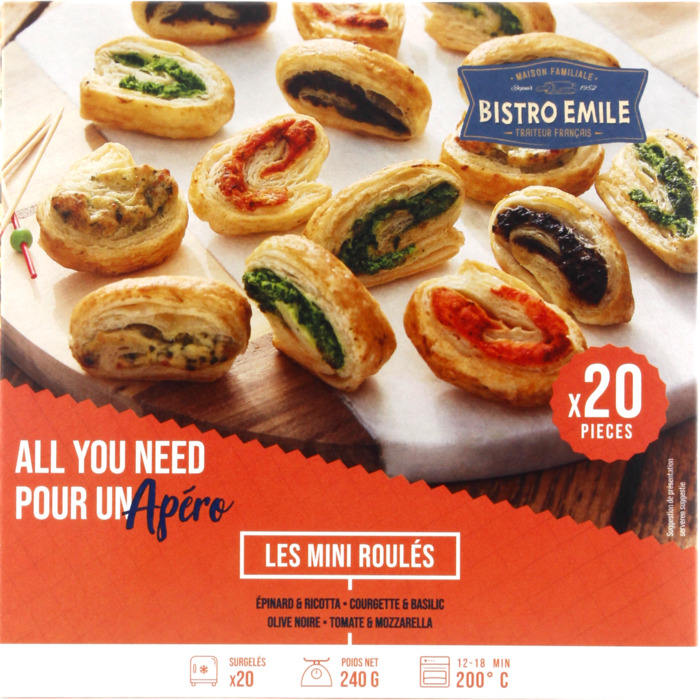 Bistro Mini bladerdeegrolletjes (20 × 12g)