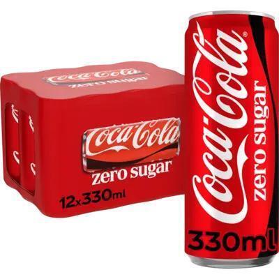 Coca-Cola Zero Sugar 330 ml (blik, 12 × 33cl)