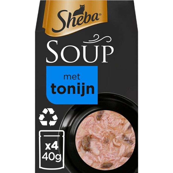 Sheba Soup Tonijn Kattenvoer 4 x 40 g (160g)