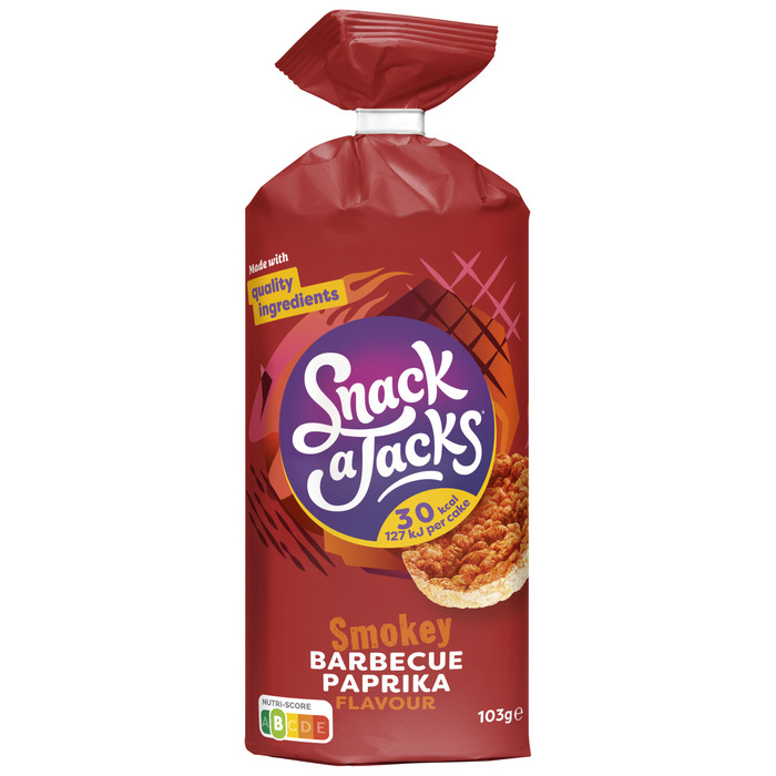 Snack A Jacks Rijstcracker BBQ Paprika 103 gr (103g)