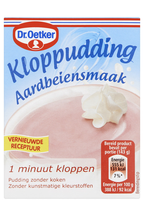 Kloppudding Aardbei (Doos, 74g)
