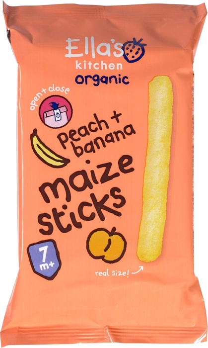 Ella's kitchen Maize sticks peach banana (Pak, 16g)