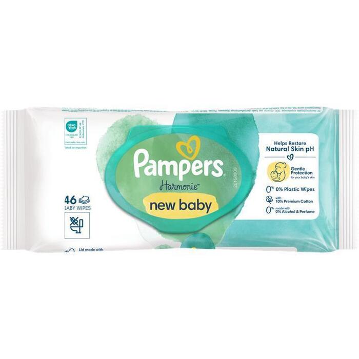 Pampers Harmonie New Baby Doekjes 1 Verpakking = 46 Babydoekjes
