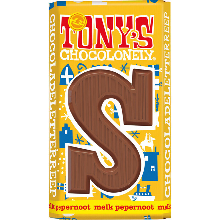 Tony's Chocolonely Letterreep Melk Pepernoot S (180g)