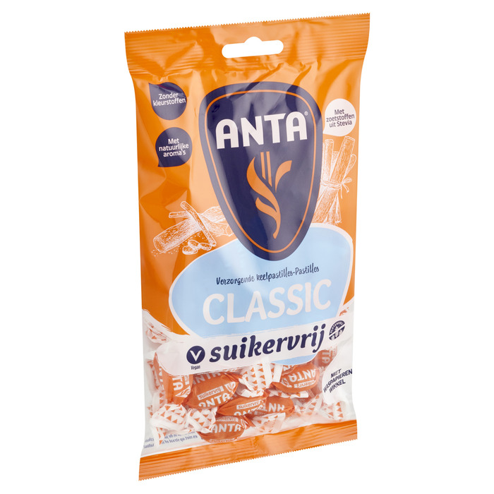 Anta Flu Classic suikervrij (plastic zak, 120g)