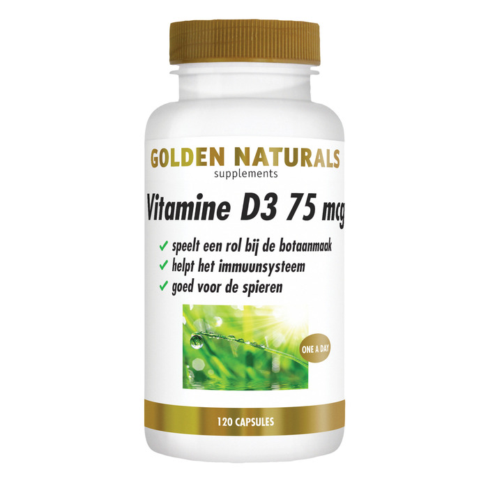 Golden naturals Vitamine D3 75mcg