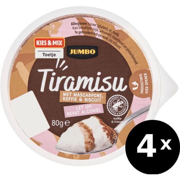Jumbo Tiramisu - bevat alcohol 4 x 80g (4 × 80g)