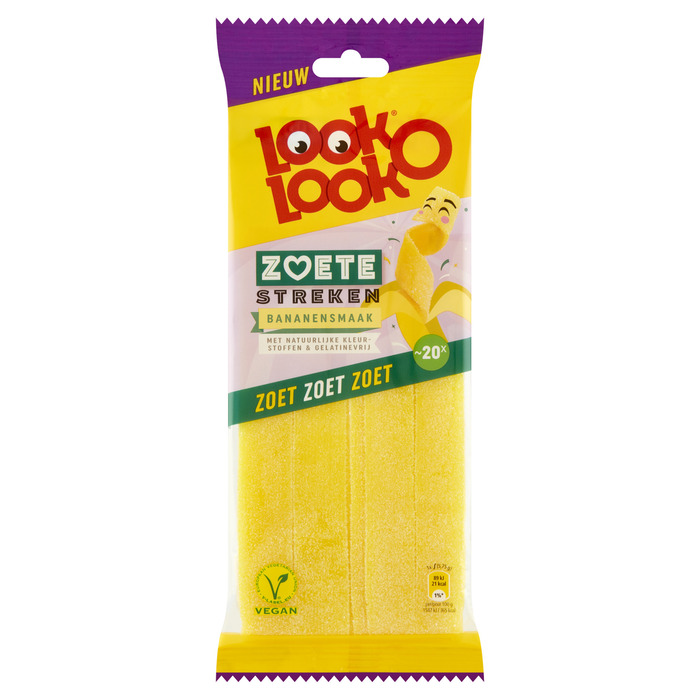 Look-O-Look Zoete Streken Bananensmaak 115 g (Zak, 20 × 5.75g)