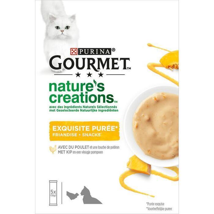 PURINA GOURMET™ Nature's Creations - Puree met Kip en Pompoen 5 x 10 g (5 × 10g)