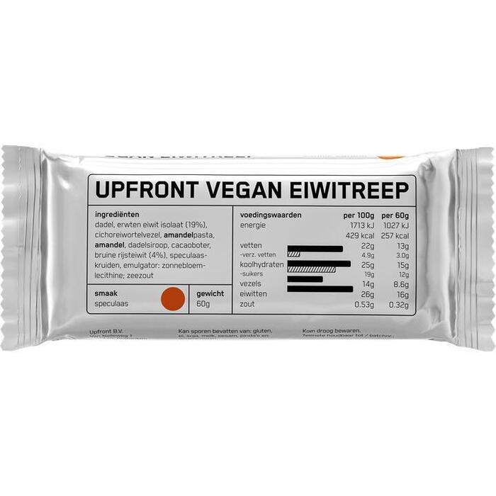 Upfront Vegan Eiwitreep Speculaas 60 g (60g)