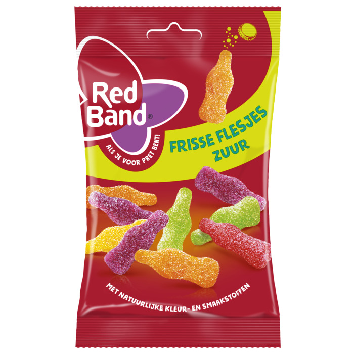 Red Band Frisse Flesjes Zuur 120 g (120g)