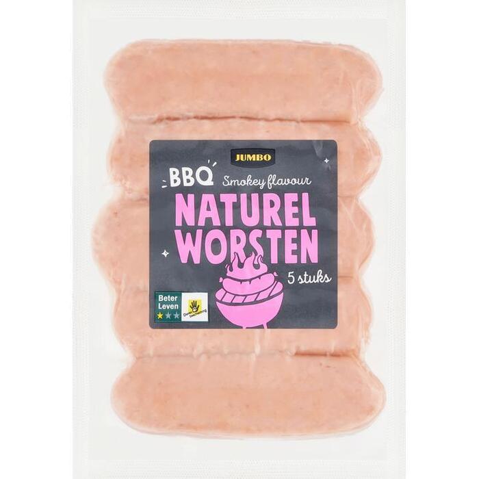 Jumbo BBQ Worsten Naturel 5 Stuks (5 × 80g)