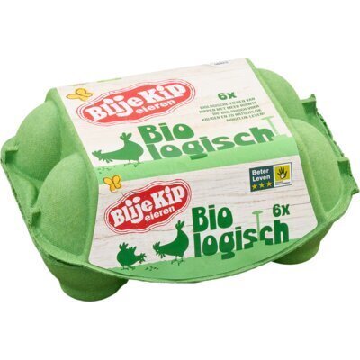 Van Beek Biologische eieren maat L (doos, 6 × 256g)