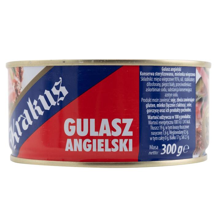 Krakus Engelse stoofpot varkensgoulash (Blik, 300g)