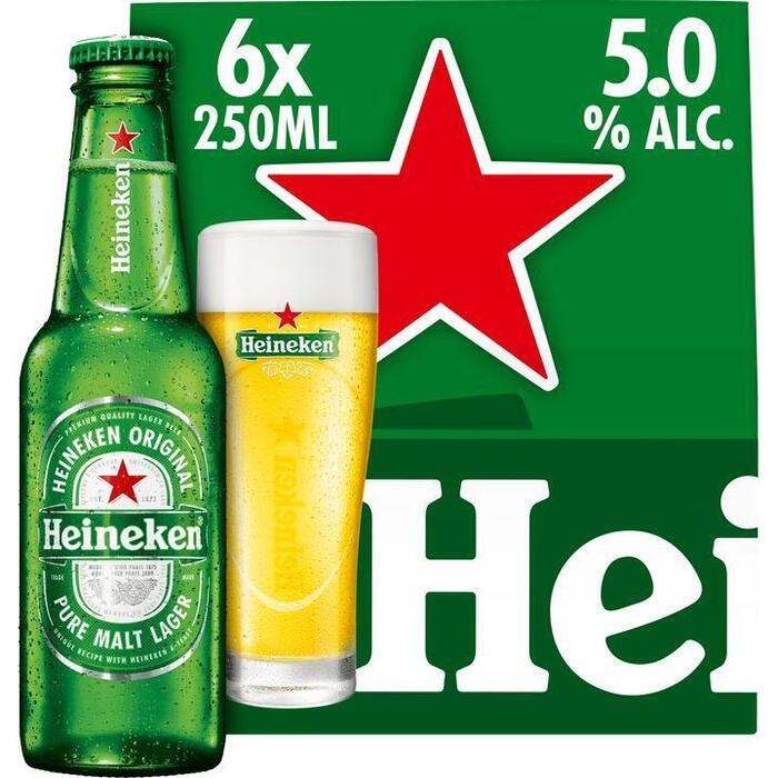 Heineken draaidop flessen (Set, 6 × 250ml)
