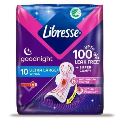 Libresse Ultra Thin Goodnight Wings Maandverband 10 Stuks (10 st.)