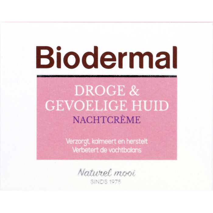 Biodermal Droge & gevoelige huid nachtcrème (50ml)