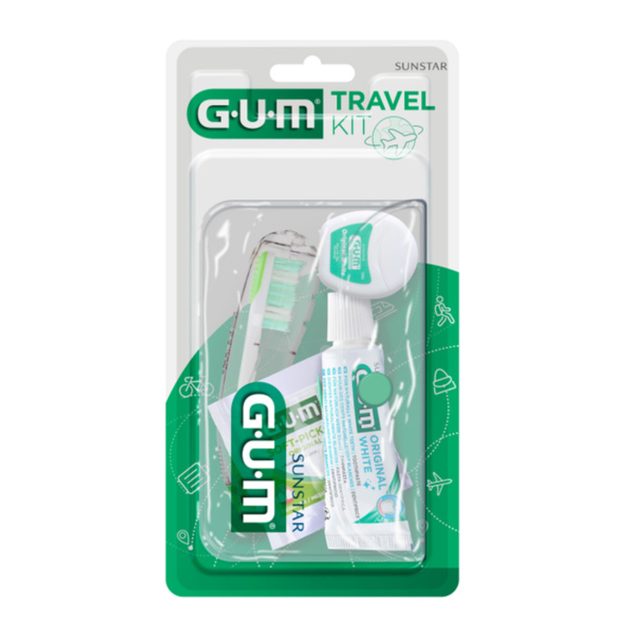 GUM Travel Kit

Reistandenborstel + Tandpasta + Floss + Soft-Picks