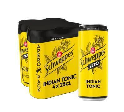 Schweppes Indian tonic zero 4-pack (1L)