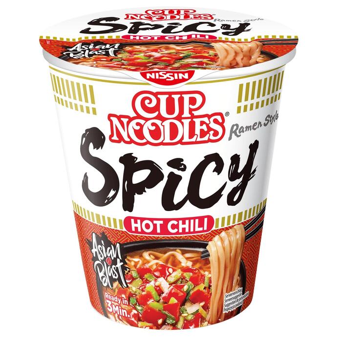 NISSIN Cup Noodles Hot Chili Spicy 66 gram (66g)