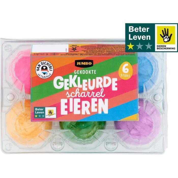 Egga Food Gekookte en Gekleurde Scharreleieren 6 Stuks