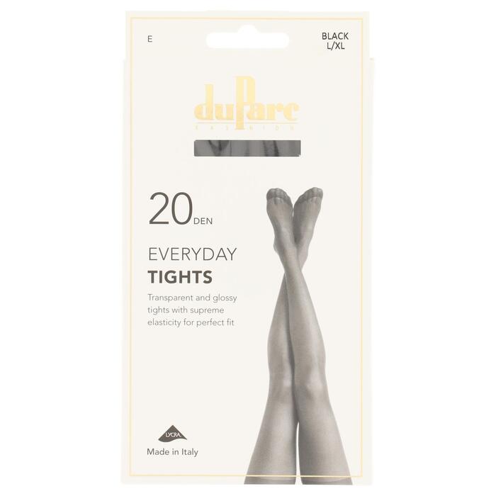 DuParc Panty Lycra 20D Glans Zwart LXL