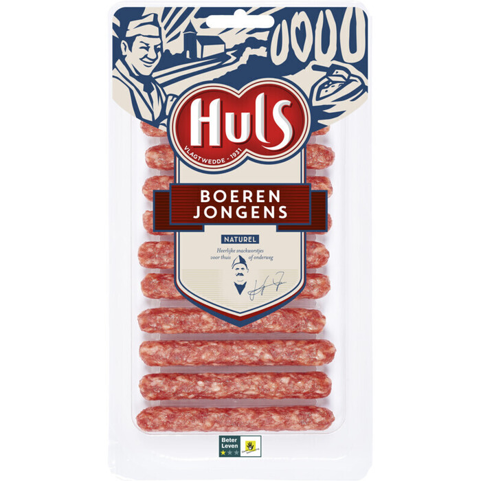 Huls Boerenjongens naturel (Pak, 121g)