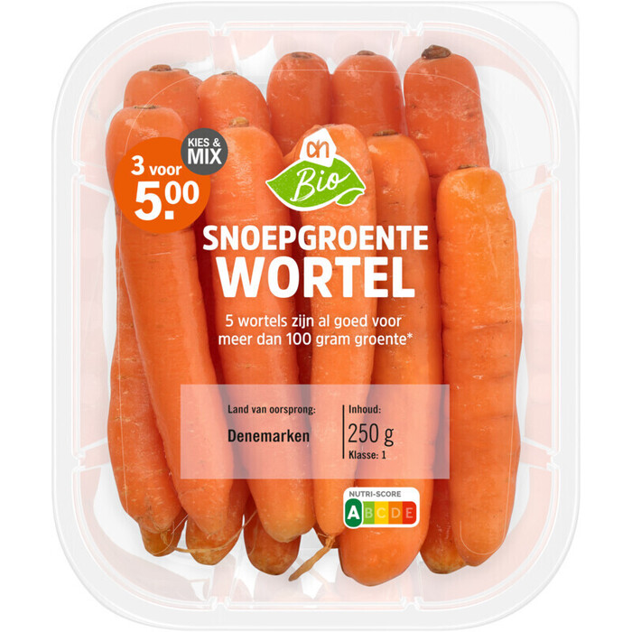 AH Biologisch Snoepgroente wortel (250g)