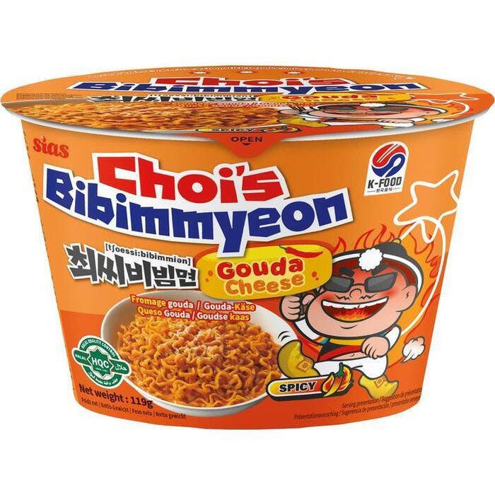 Choi's Bibimmyeon Instant Tarwenoedels Goudse Kaas 119g