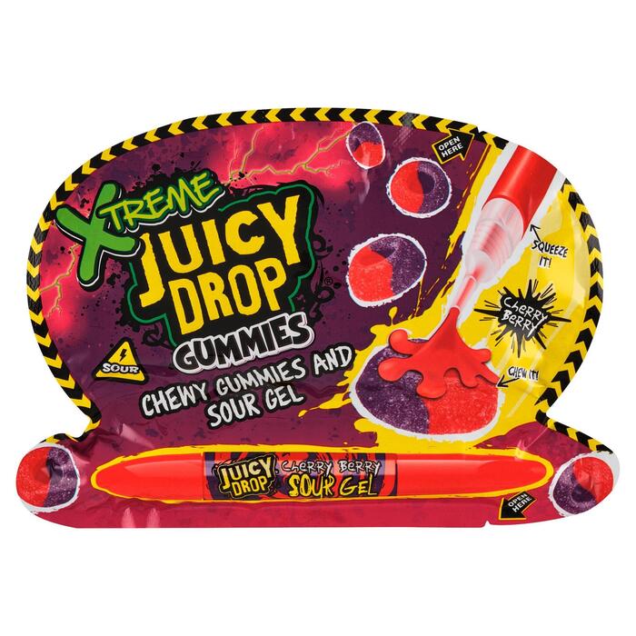 Xtreme Juicy Drop Chewy Gummies and Sour Gel 57 g (Zakje, 57g)