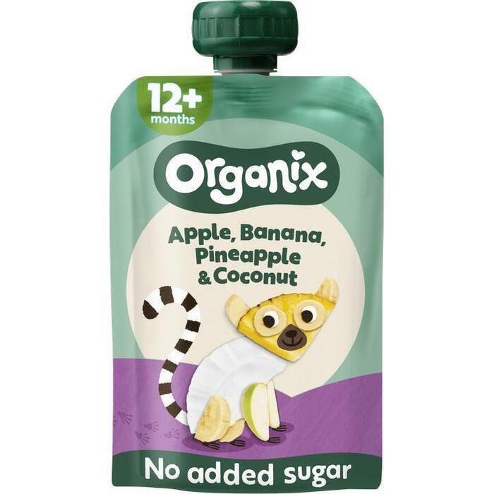 Organix Fruitpuree Apple, Banana, Pineapple & Coconut 12 Maanden 100 g