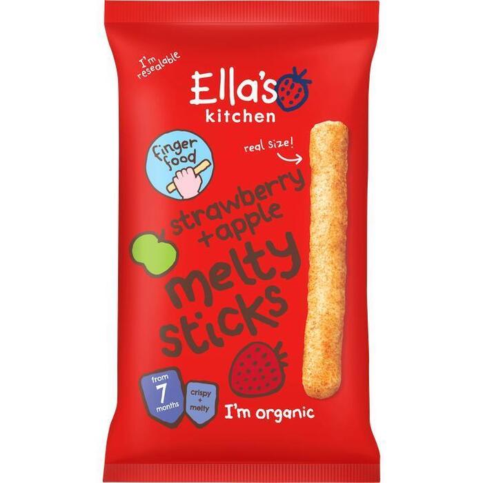 Ella's kitchen Melty sticks aardbei & appel 7m+ (16g)