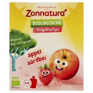 Kikker knijpfruit appel-aardbei (Stuk, 4 × 85g)