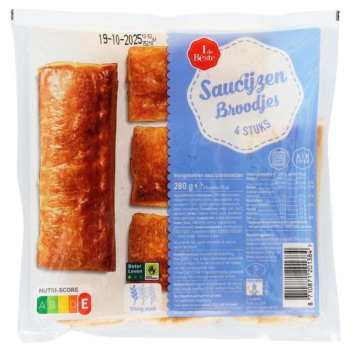 Saucijzenbroodjes 4 stuks (280g)