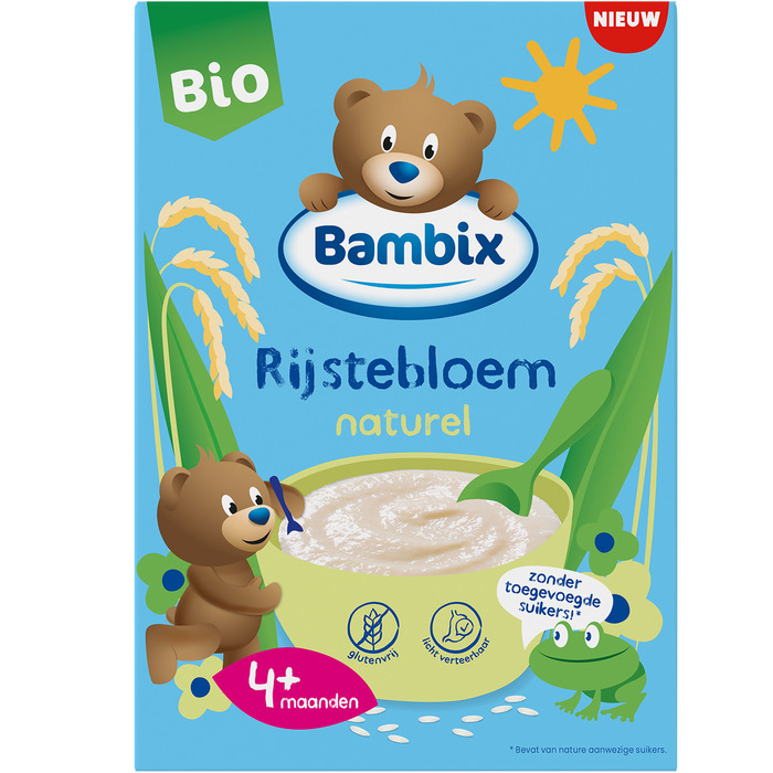 Bambix Bio Granenpap Rijstebloem Naturel 4+ Maanden 180g (180g)