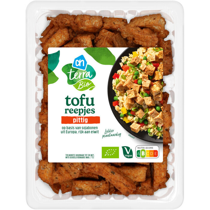 AH Terra Biologische tofu reepjes pittig (180g)