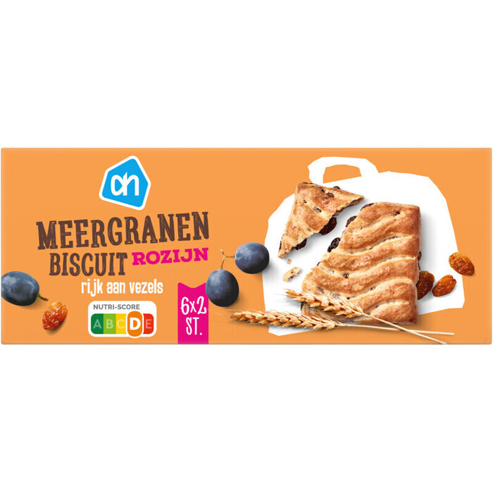 AH Meergranenbiscuit rozijn (5 × 37.5g)